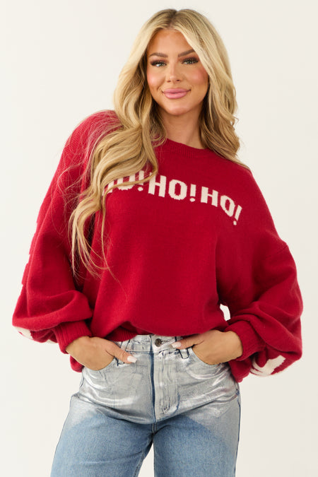 PRE-ORDER Ruby 'HO HO HO' Christmas Lettering Sweater SHIP ETA 11/26