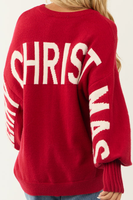 PRE-ORDER Ruby 'HO HO HO' Christmas Lettering Sweater SHIP ETA 11/26