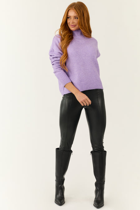 Iris Long Sleeve Mock Neck Soft Sweater