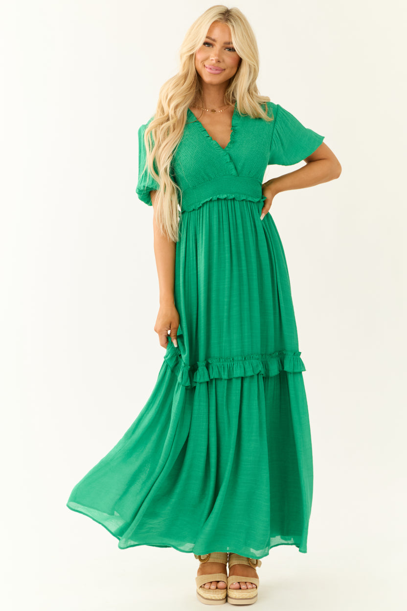 Jade Smocked Woven Maxi Dress