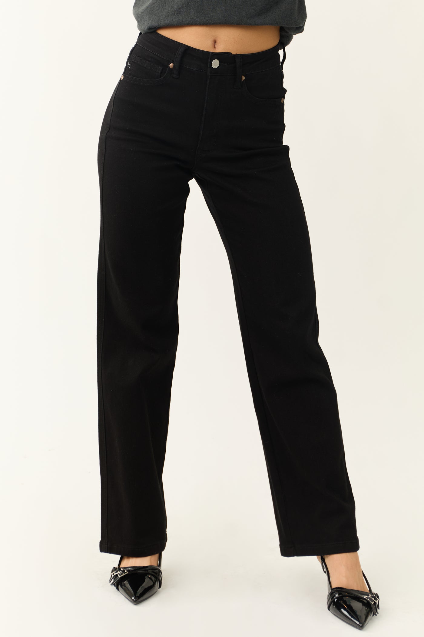 Judy Blue Black Tummy Control Straight Jeans