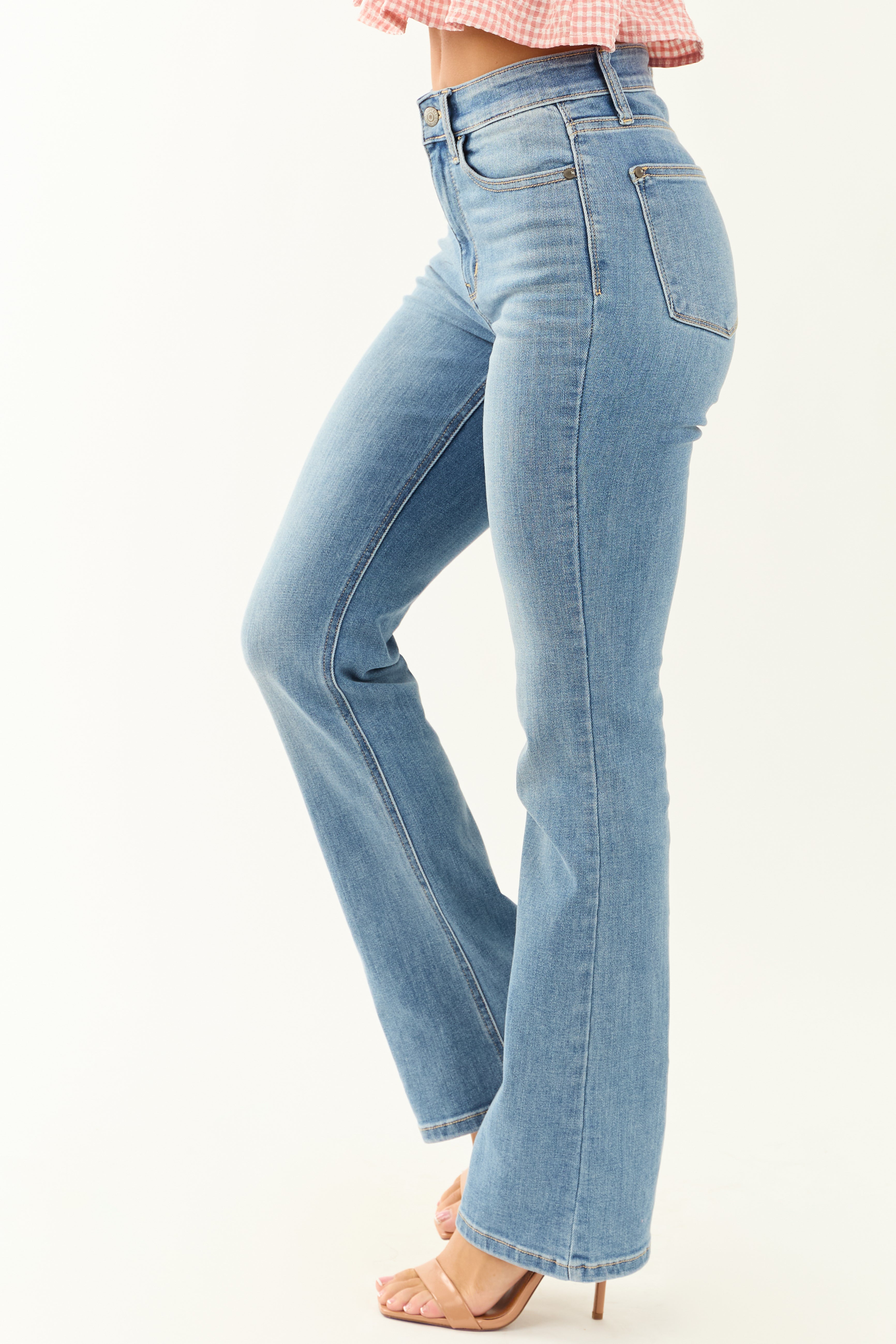 Judy Blue Contrast Wash Stretchy Bootcut Jeans