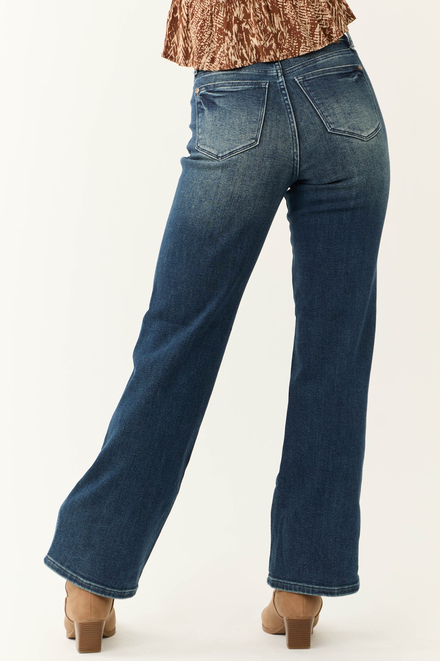 Judy Blue Dark Wash Embroidered Detail Jeans