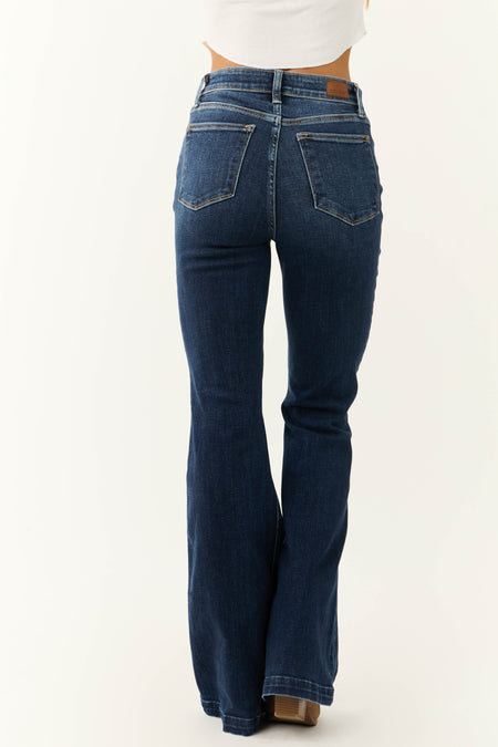 Judy Blue Dark Wash Flare Leg High Waist Jeans