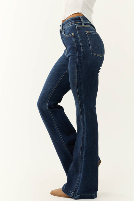 Judy Blue Dark Wash Flare Leg High Waist Jeans