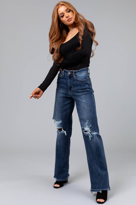 Judy Blue Dark Wash Straight Leg Jeans