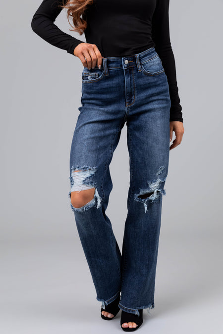 Judy Blue Dark Wash Straight Leg Jeans