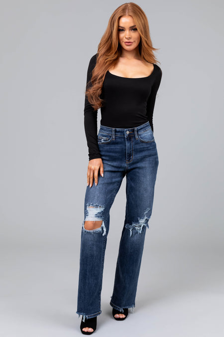 Judy Blue Dark Wash Straight Leg Jeans