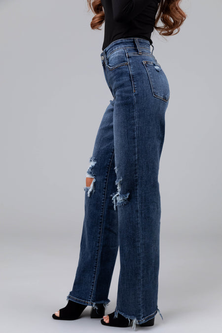 Judy Blue Dark Wash Straight Leg Jeans