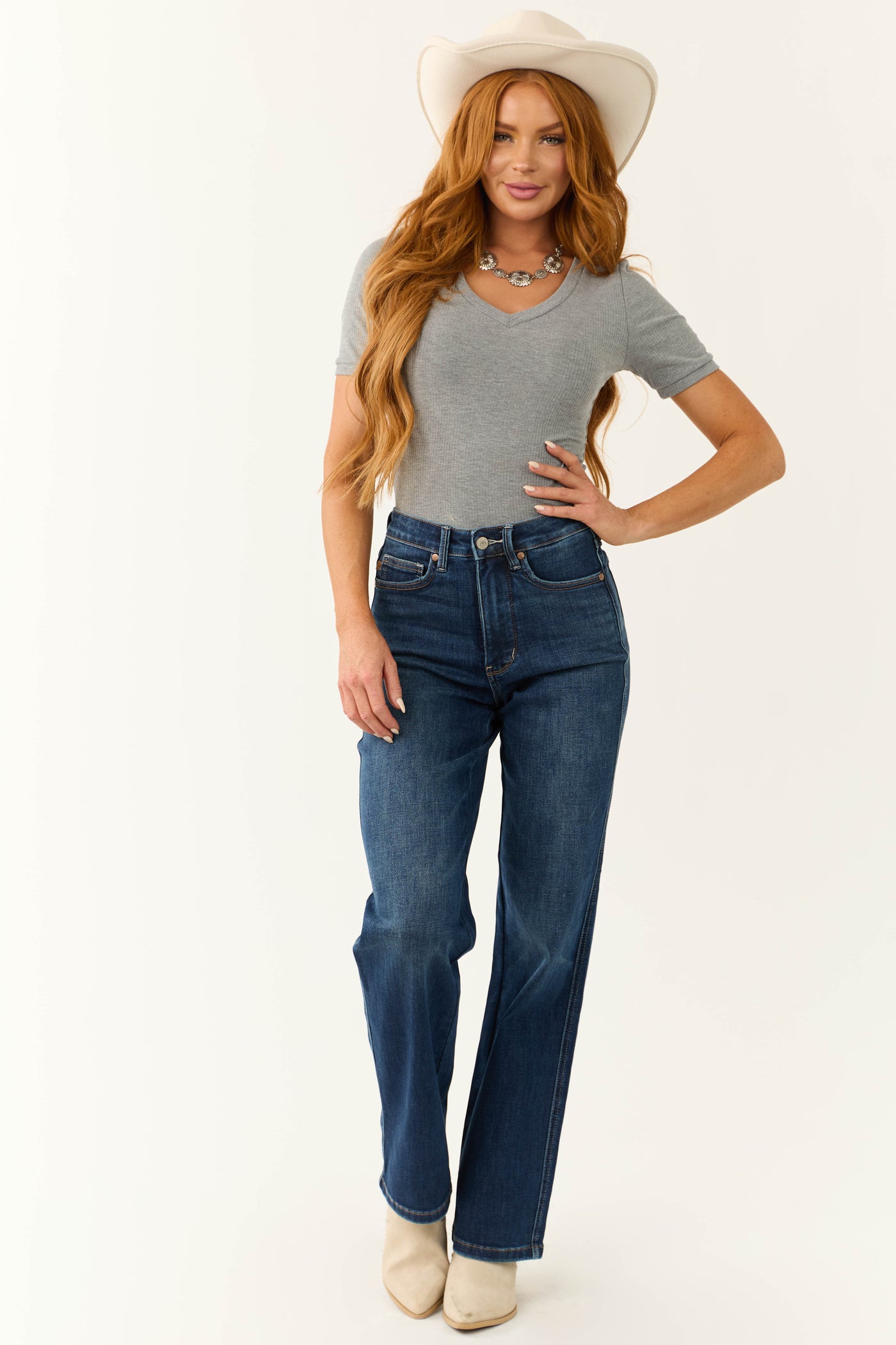 Judy Blue Dark Wash Tummy Control Straight Jeans