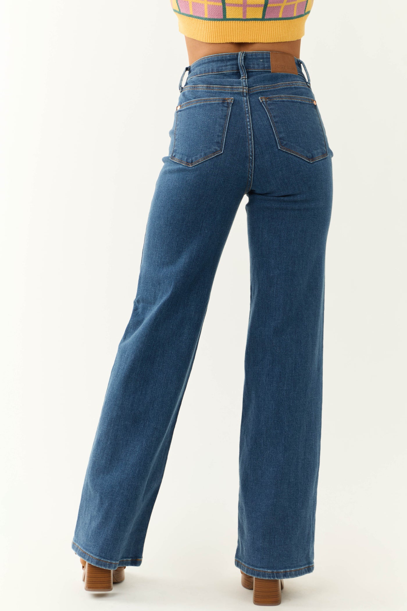 Judy Blue Dark Wash Vintage Wide Leg Jeans