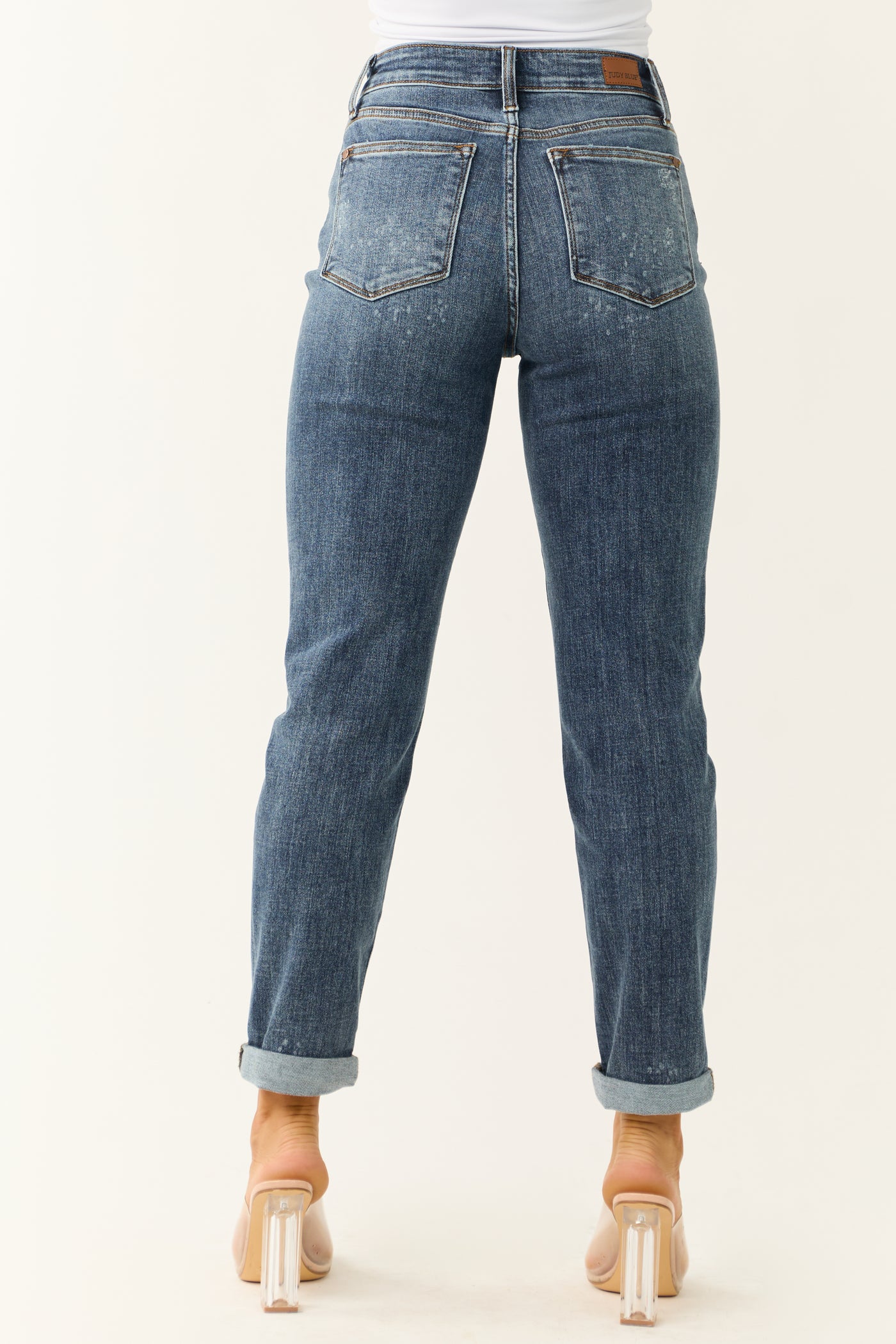 Judy Blue High Rise Bleach Splash Ankle Jeans