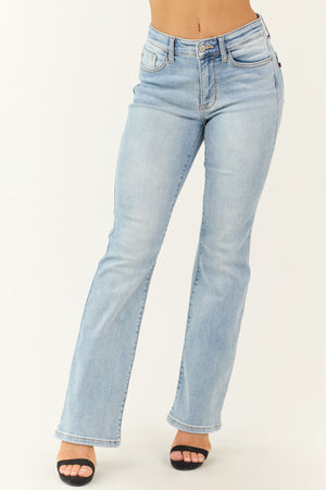 Judy Blue Light Wash Mid Rise Bootcut Jeans