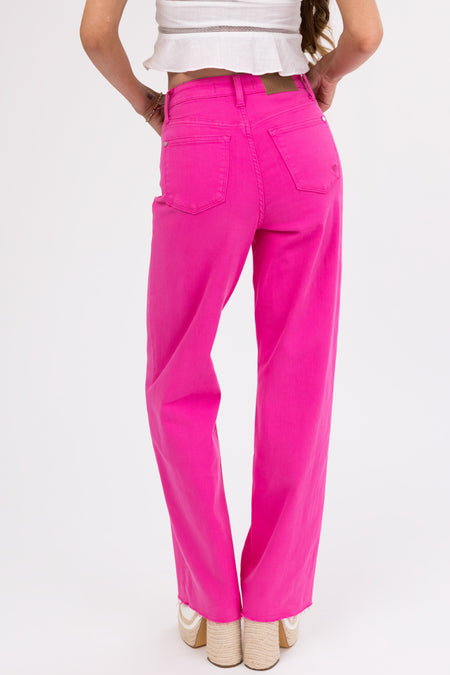 Judy Blue Magenta 90's Straight Leg Jeans