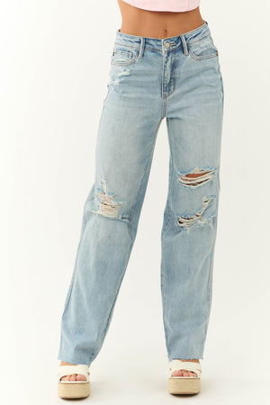 Judy Blue Medium Wash 90's Style Straight Jeans