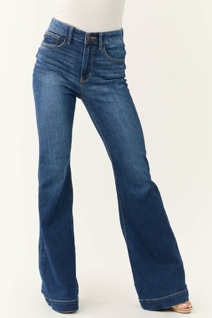 Judy Blue Medium Wash Flare Leg High Rise Jeans