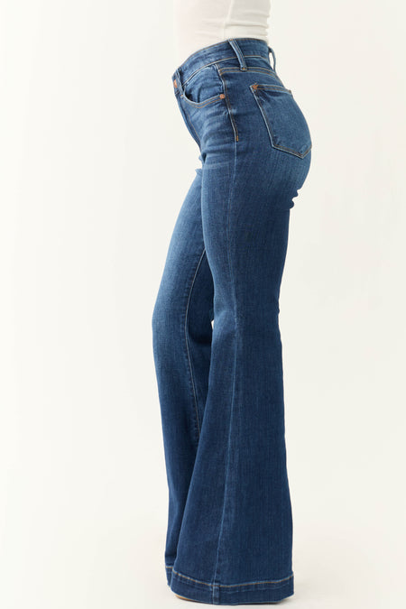 Judy Blue Medium Wash Flare Leg High Rise Jeans