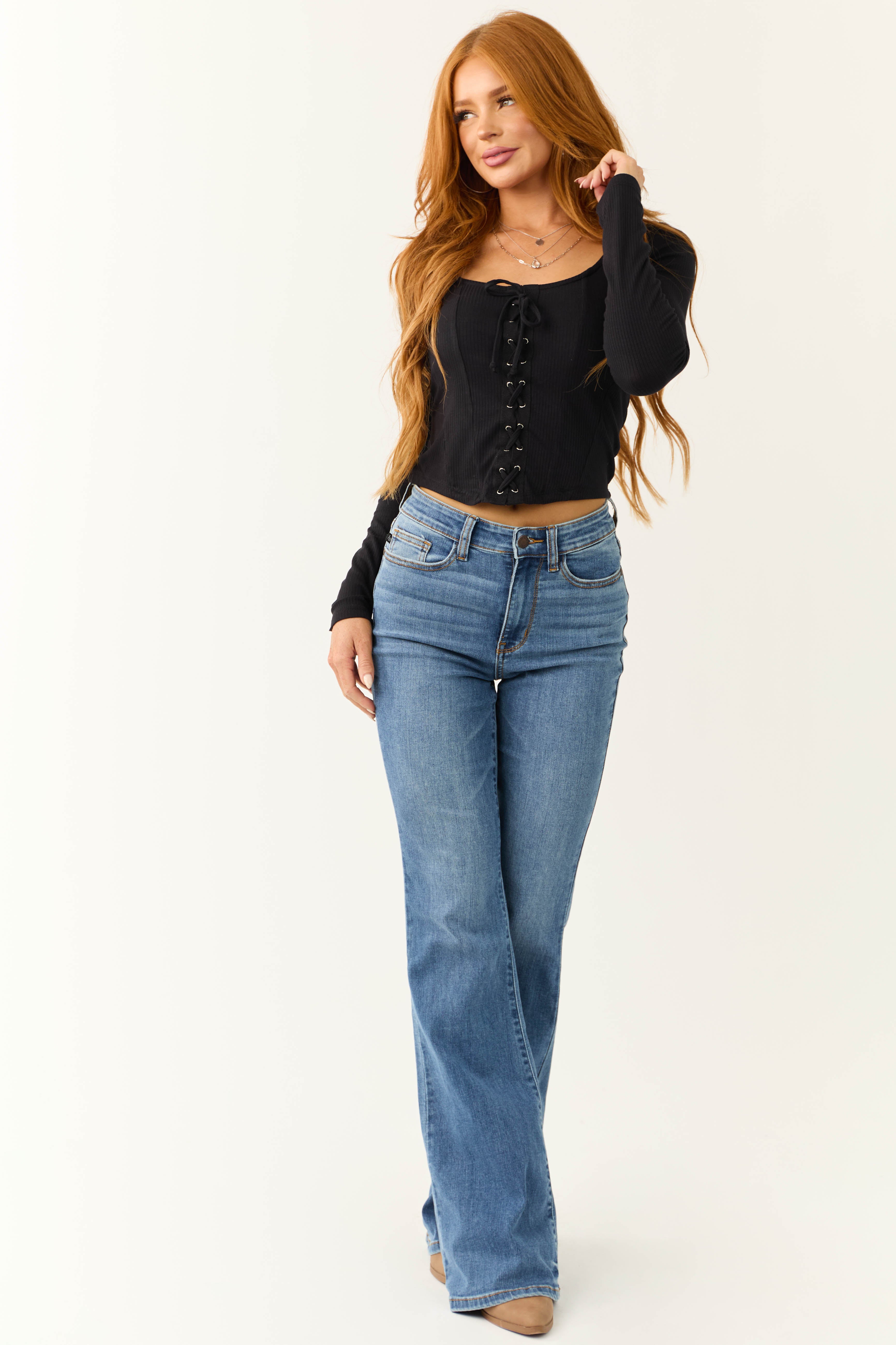 Judy Blue Medium Wash High Rise Flare Jeans