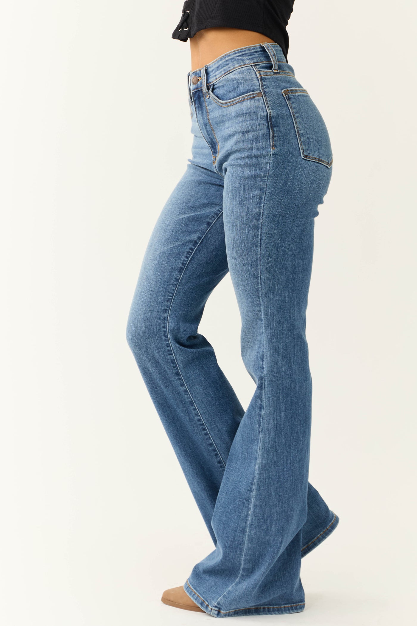 Judy Blue Medium Wash High Rise Flare Jeans