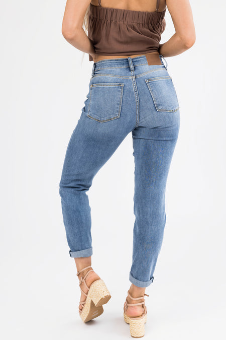 Judy Blue Medium Wash Straight Leg Ankle Jeans