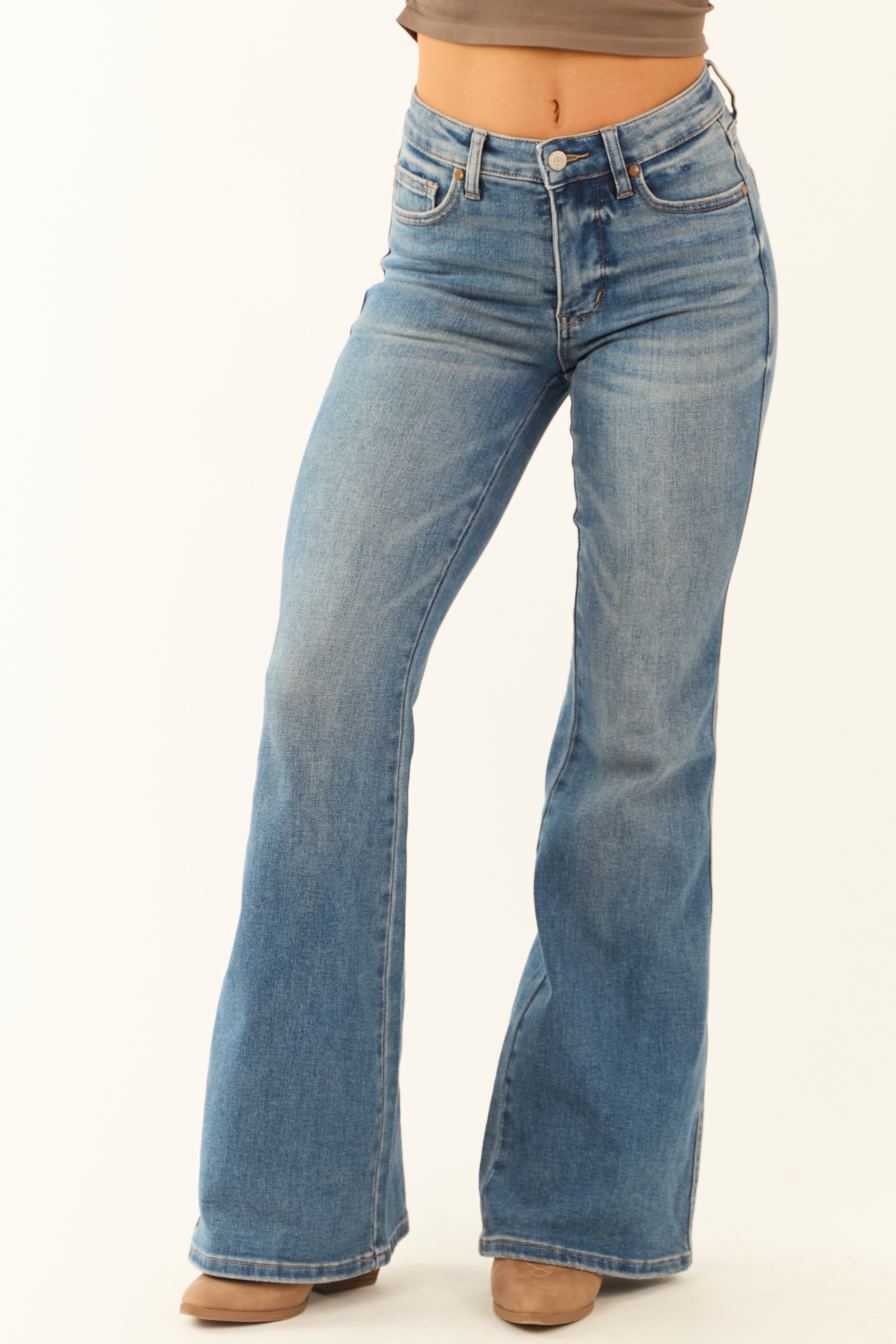 Judy Blue Medium Tummy Control Stretchy Flare Jeans