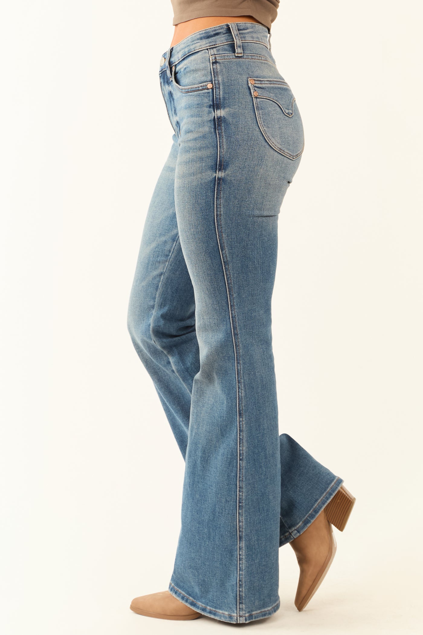 Judy Blue Medium Tummy Control Stretchy Flare Jeans