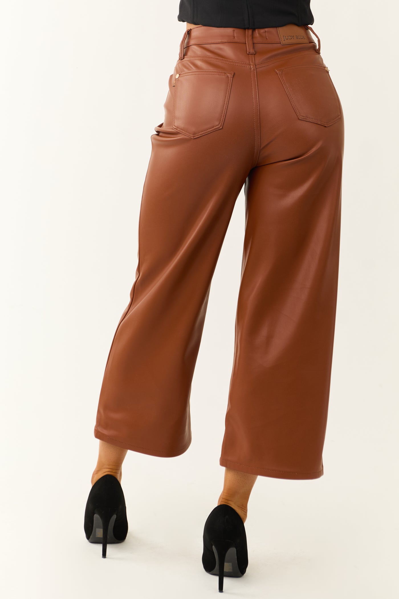 Judy Blue Spice Tummy Control Faux Leather Pants