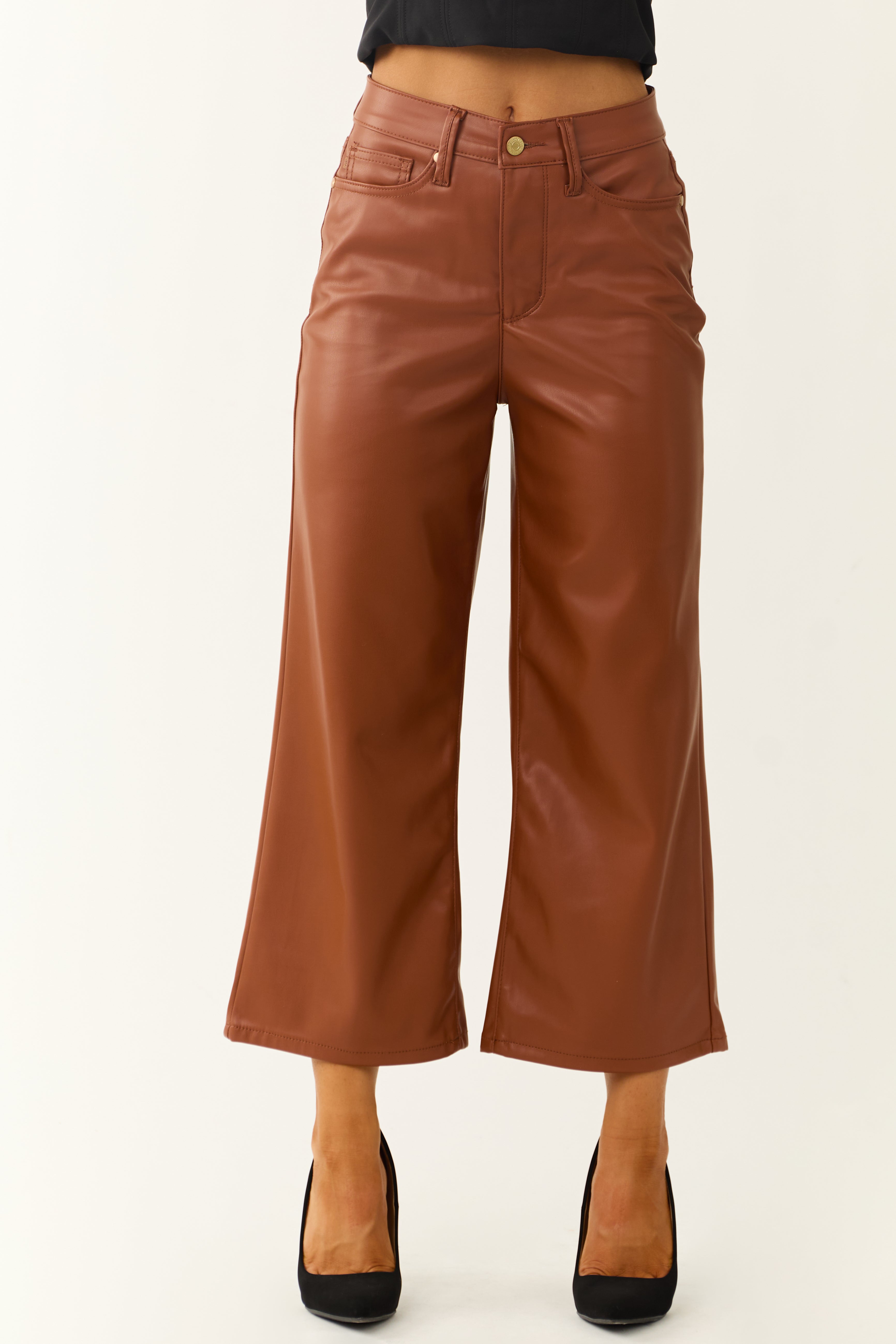 Judy Blue Spice Tummy Control Faux Leather Pants