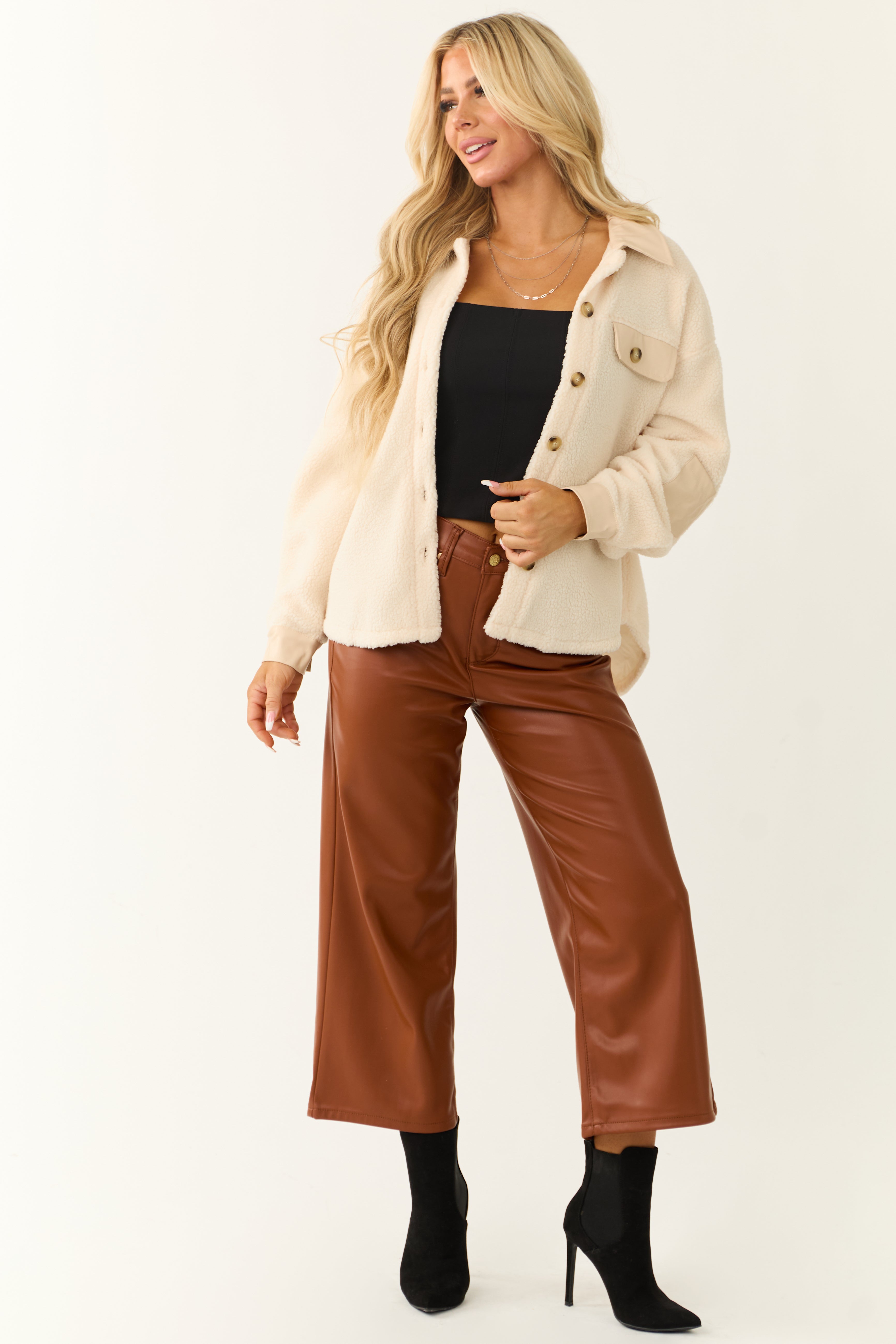 Judy Blue Spice Tummy Control Faux Leather Pants