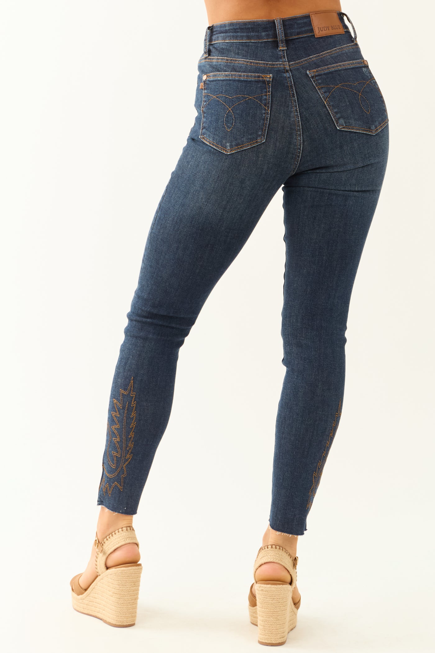 Judy Blue Stretchy Western Embroidered Skinny Jeans