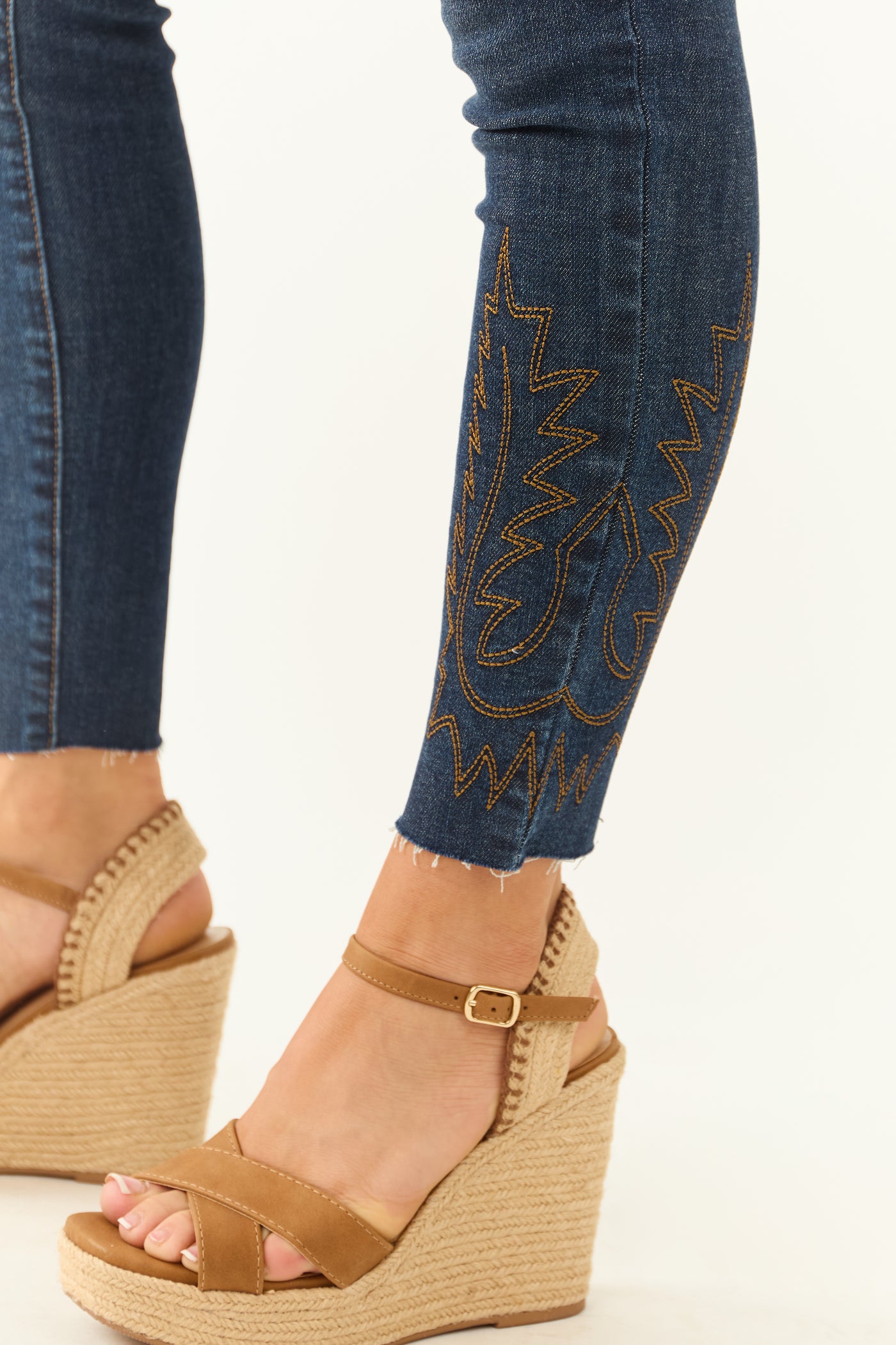 Judy Blue Stretchy Western Embroidered Skinny Jeans