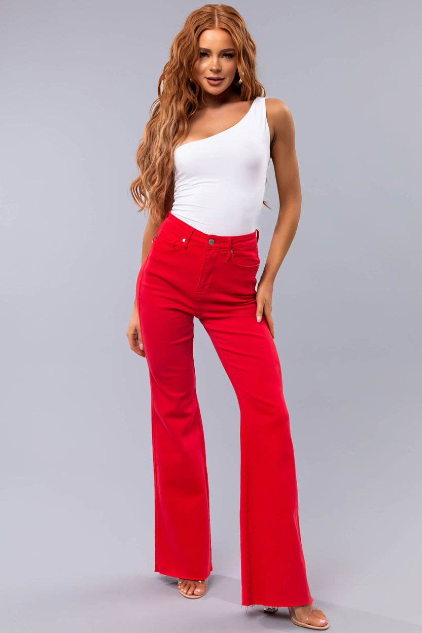 Judy Blue Tummy Control Lipstick Flare Jeans