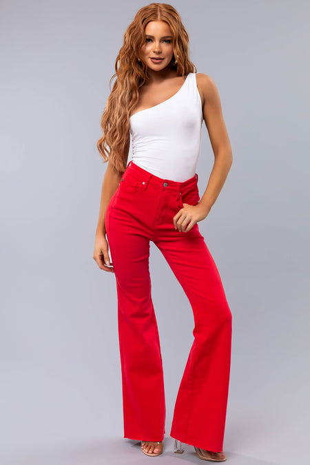 Judy Blue Tummy Control Lipstick Flare Jeans