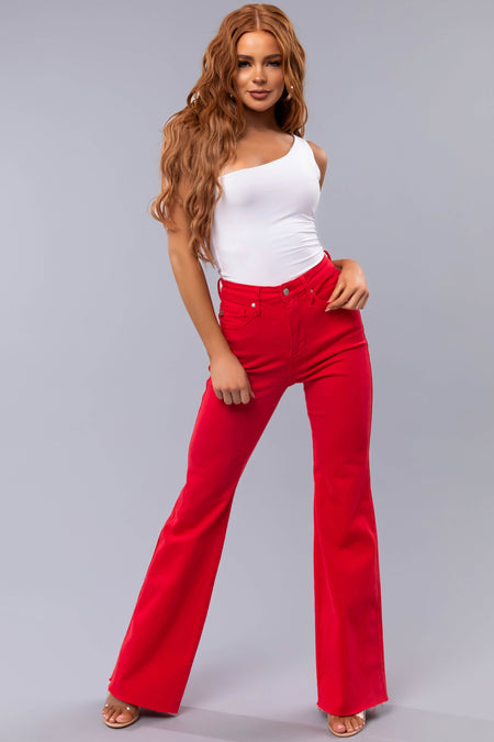 Judy Blue Tummy Control Lipstick Flare Jeans