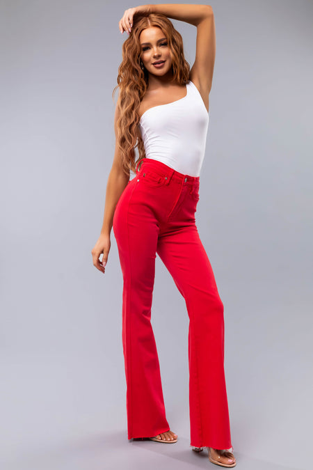 Judy Blue Tummy Control Lipstick Flare Jeans