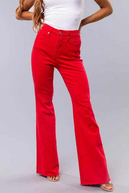 Judy Blue Tummy Control Lipstick Flare Jeans