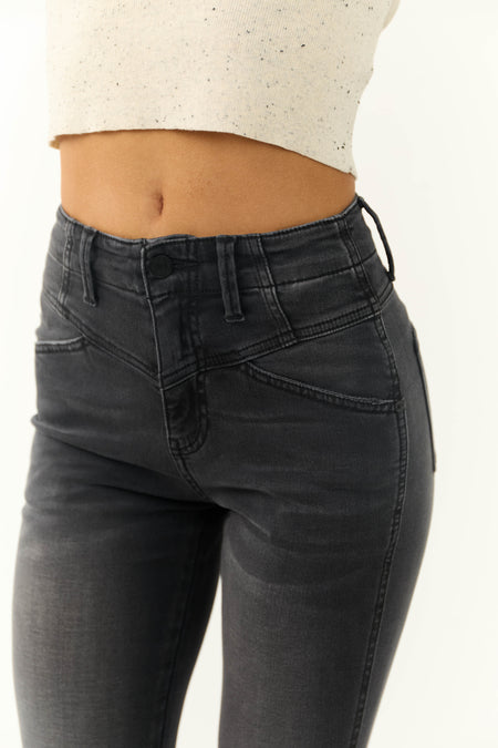 KanCan Black High Rise Flare Leg Jeans