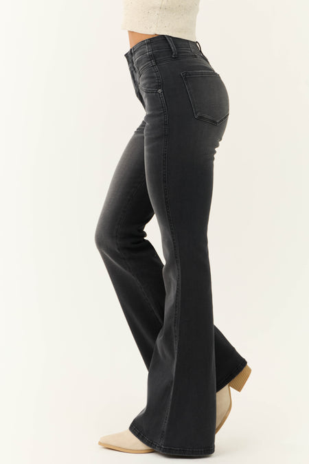 KanCan Black High Rise Flare Leg Jeans