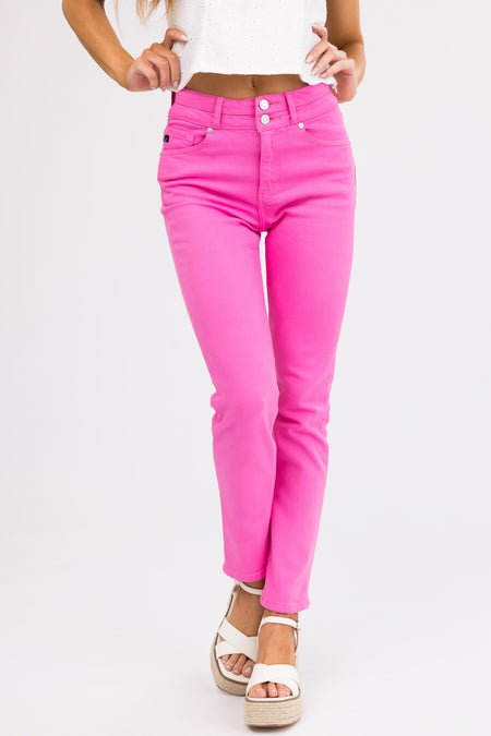 KanCan Bubblegum High Rise Straight Leg Jeans