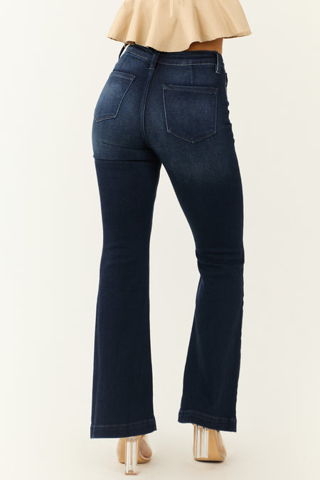 KanCan Dark Wash High Rise Flare Jeans