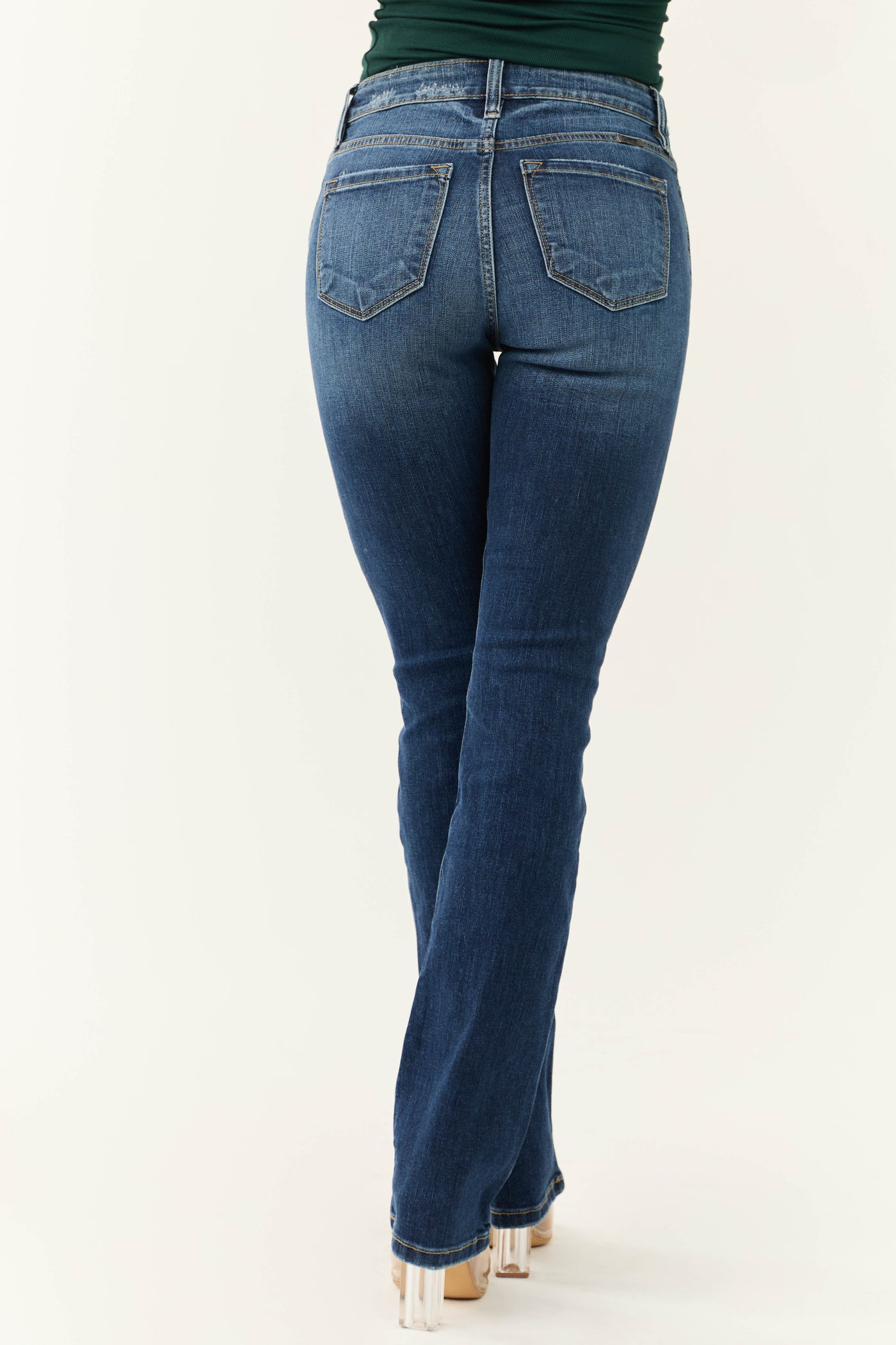 KanCan High Rise Dark Wash Skinny Bootcut Jeans