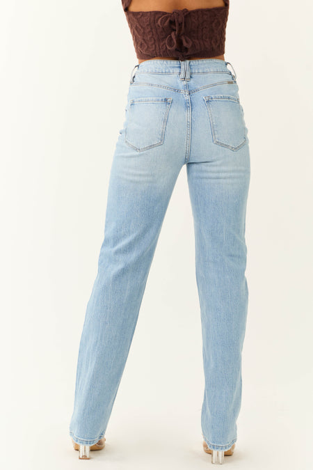 KanCan Light Wash High Rise 90's Straight Jeans