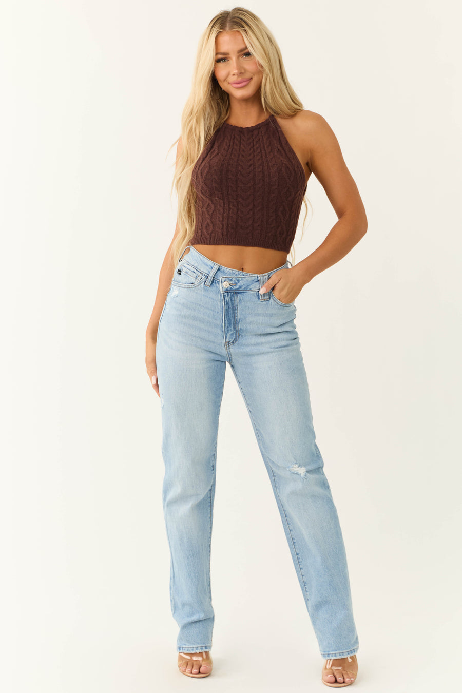 KanCan Light Wash High Rise 90's Straight Jeans