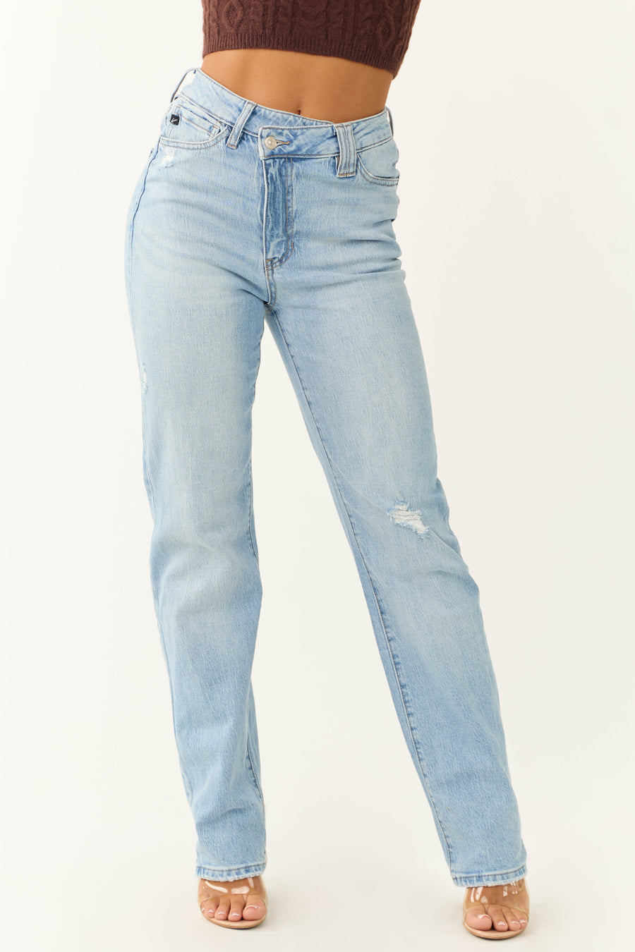 KanCan Light Wash High Rise 90's Straight Jeans