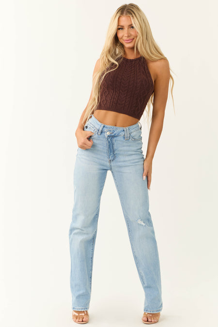 KanCan Light Wash High Rise 90's Straight Jeans