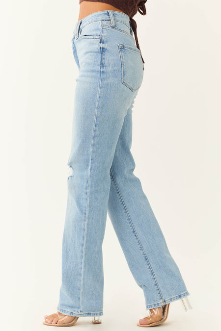 KanCan Light Wash High Rise 90's Straight Jeans