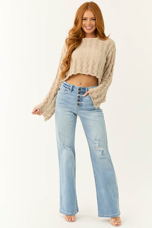 KanCan Light Wash High Rise 90's Flare Jeans