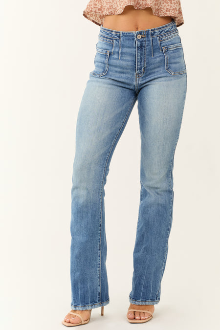 KanCan Medium Wash High Rise Bootcut Jeans