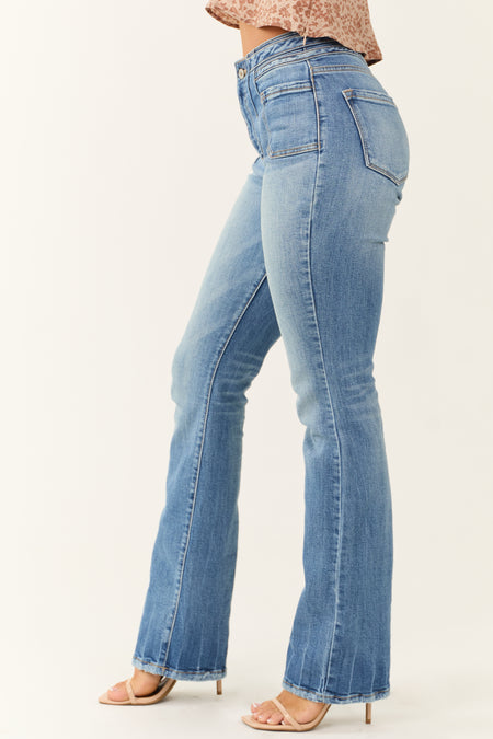 KanCan Medium Wash High Rise Bootcut Jeans