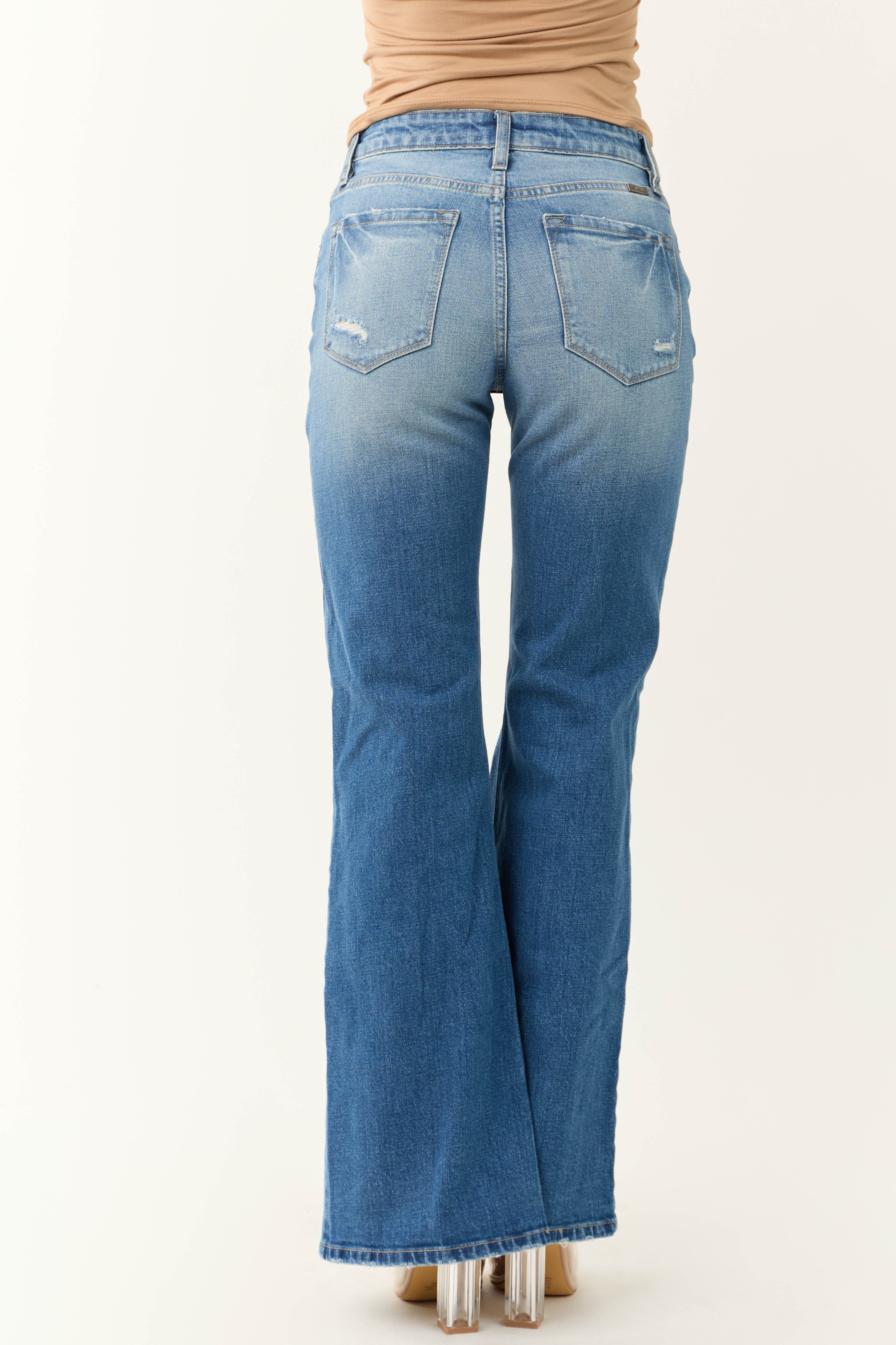 KanCan Medium Wash High Rise Super Flare Jeans